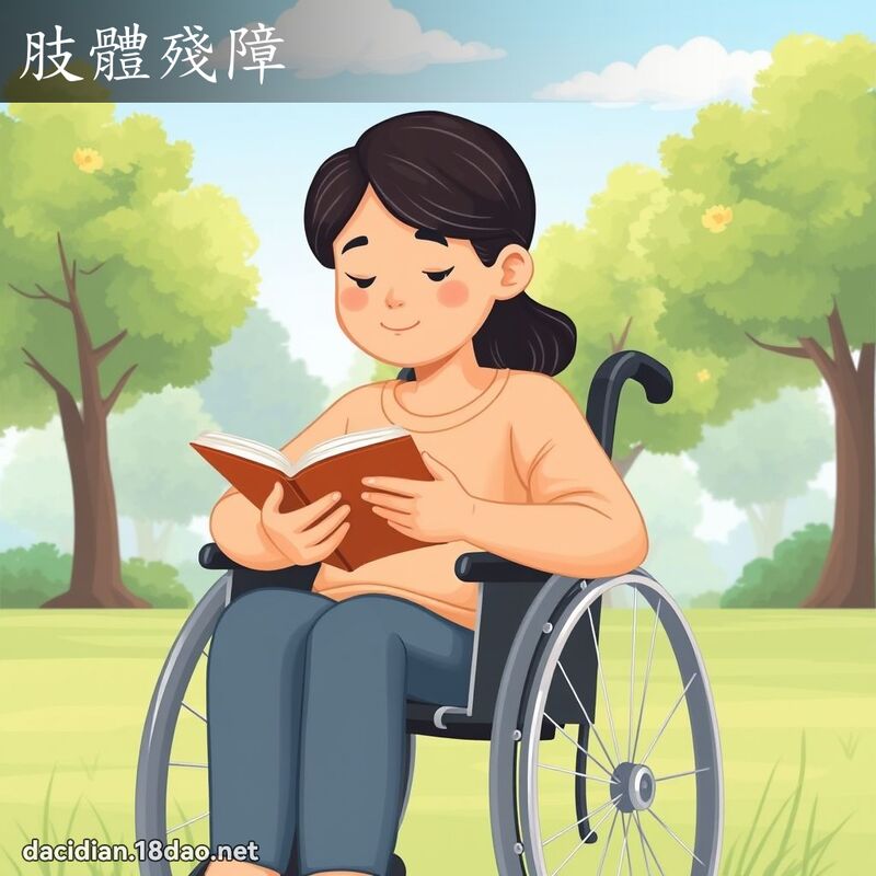 肢體殘障 - 國語大辭典配圖