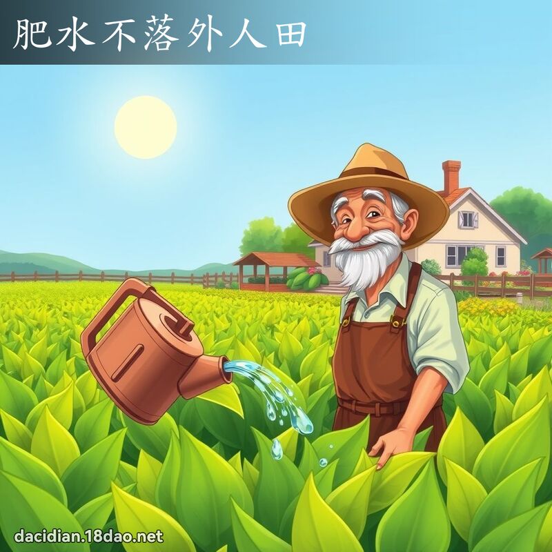 肥水不落外人田 - 國語大辭典配圖