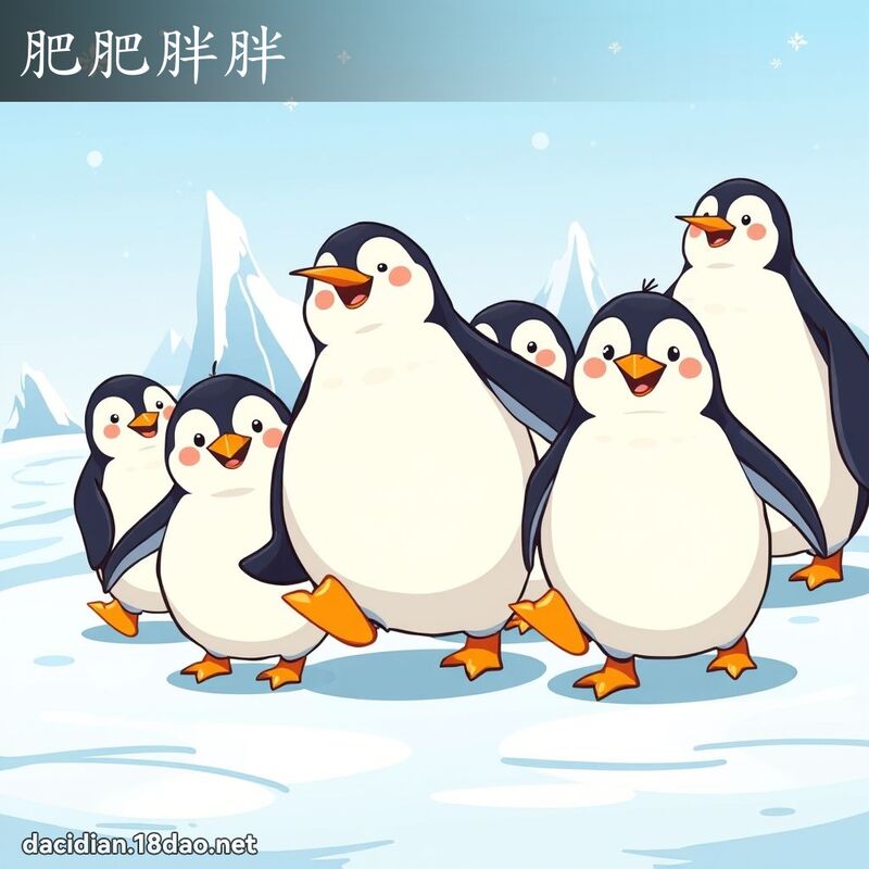 肥肥胖胖 - 國語大辭典配圖