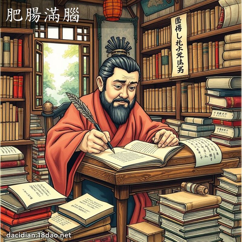 肥腸滿腦 - 國語大辭典配圖
