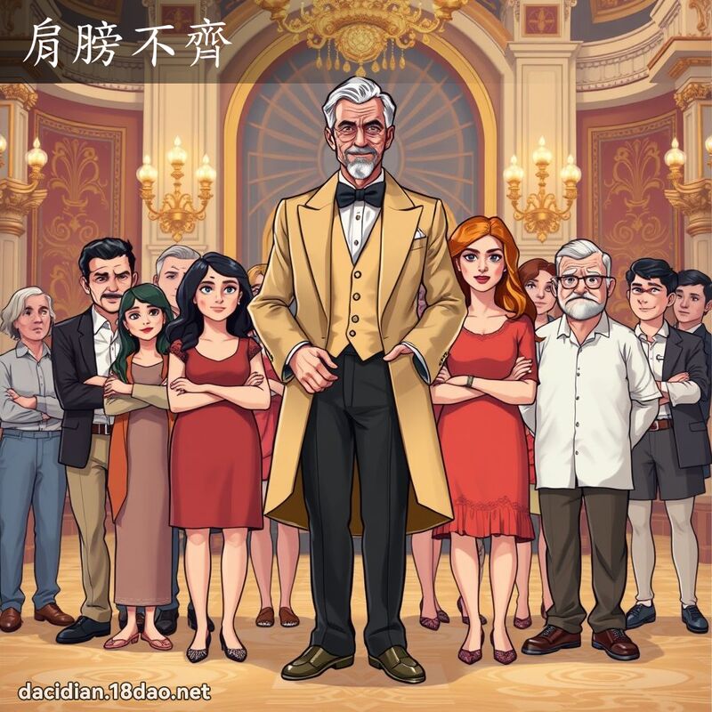 肩膀不齐 - 国语大辞典配图