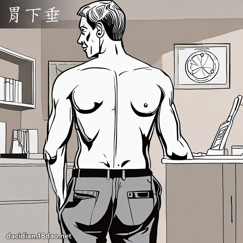 胃下垂 - 国语大辞典配图