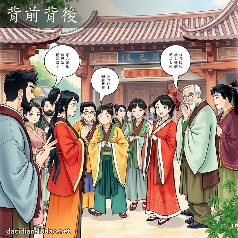 背前背後 - 國語大辭典配圖