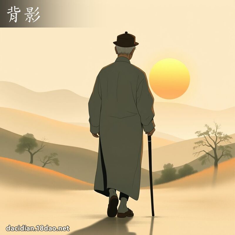 背影 - 國語大辭典配圖