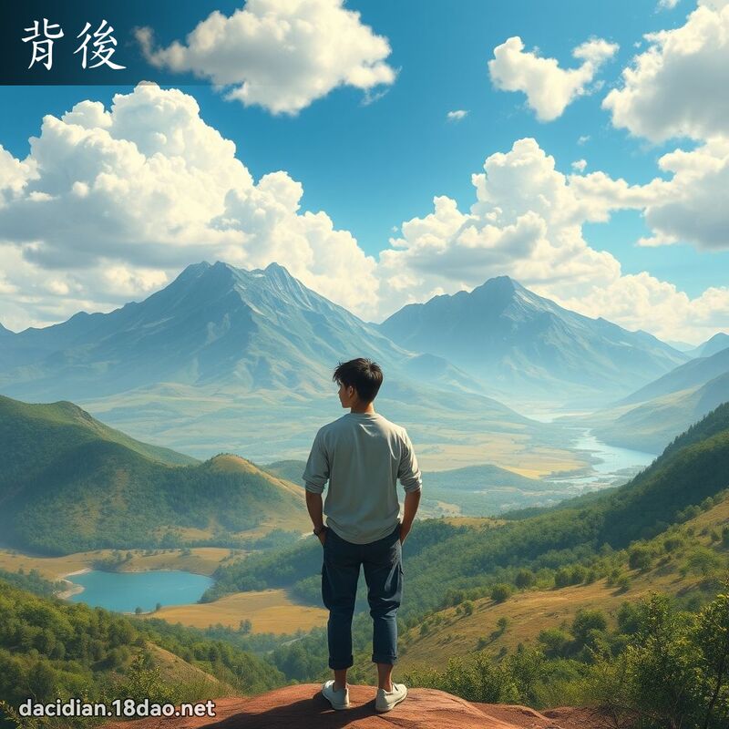 背後 - 國語大辭典配圖