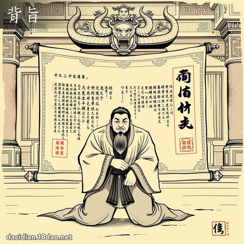 背旨 - 国语大辞典配图
