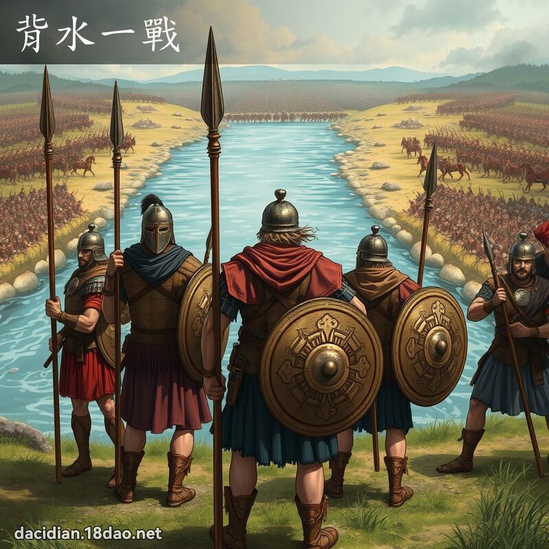 背水一战 - 国语大辞典配图