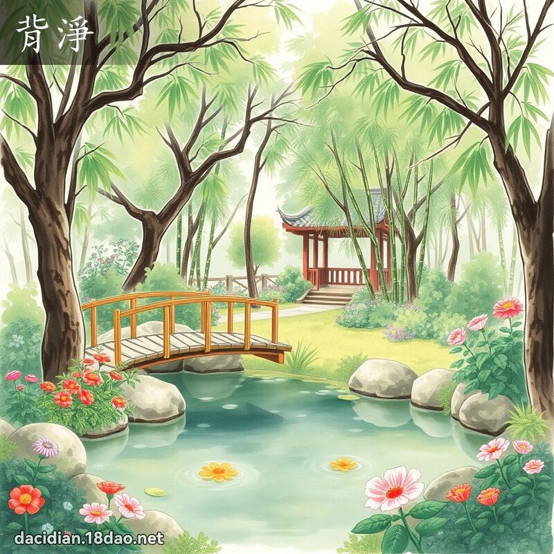 背淨 - 國語大辭典配圖