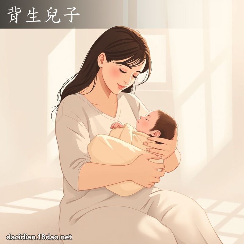 背生儿子 - 国语大辞典配图