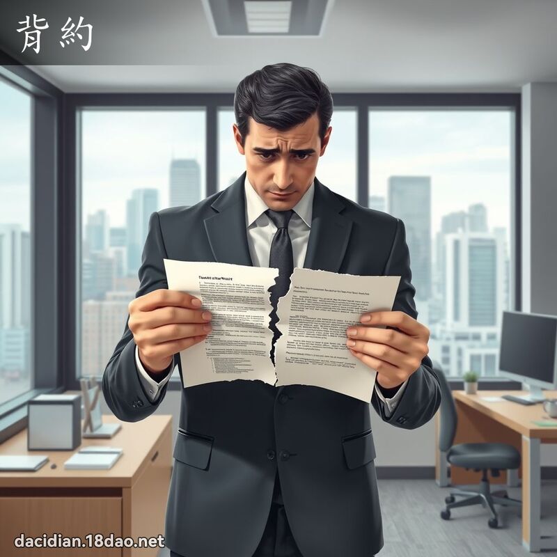 背約 - 國語大辭典配圖