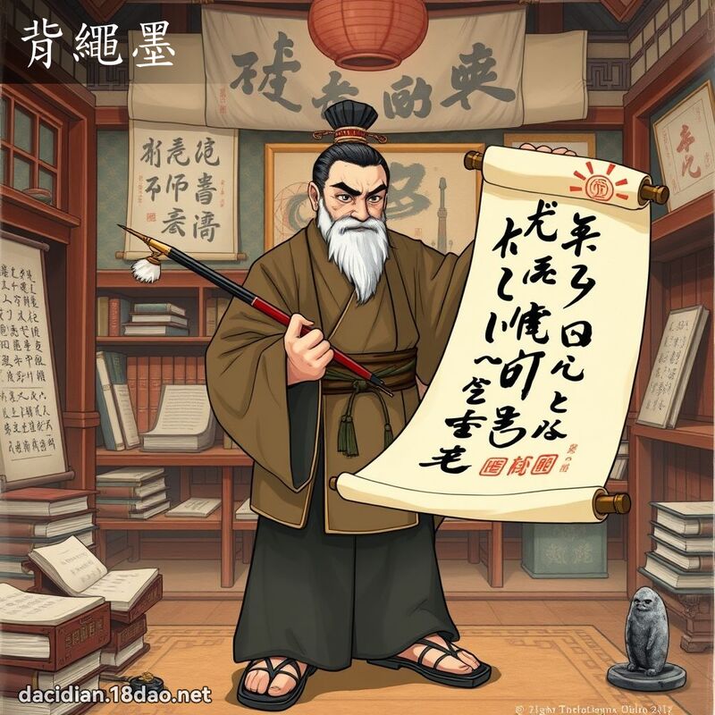 背繩墨 - 國語大辭典配圖