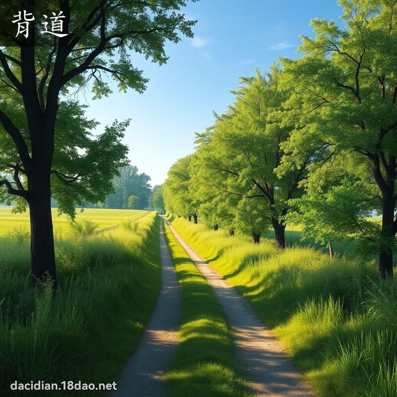 背道 - 國語大辭典配圖