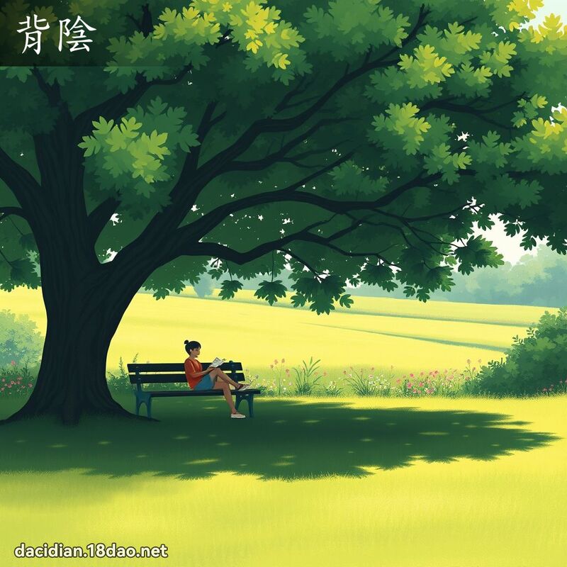 背陰 - 國語大辭典配圖