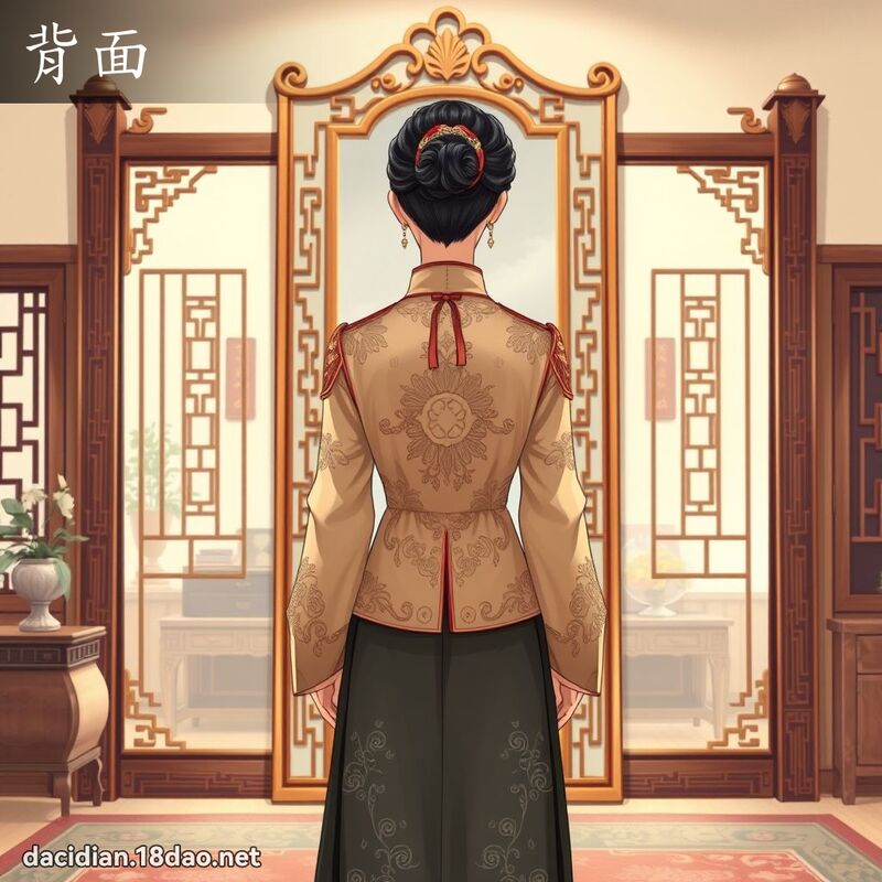 背面 - 國語大辭典配圖