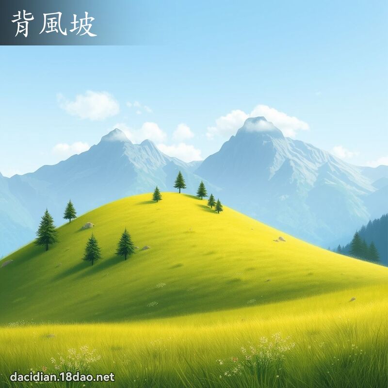 背風坡 - 國語大辭典配圖