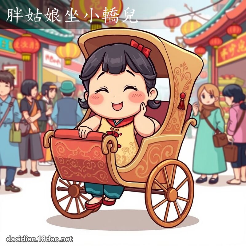 胖姑娘坐小轿儿 - 国语大辞典配图