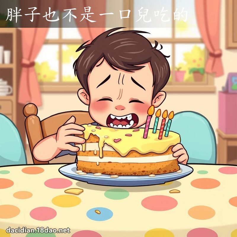 胖子也不是一口兒吃的 - 國語大辭典配圖