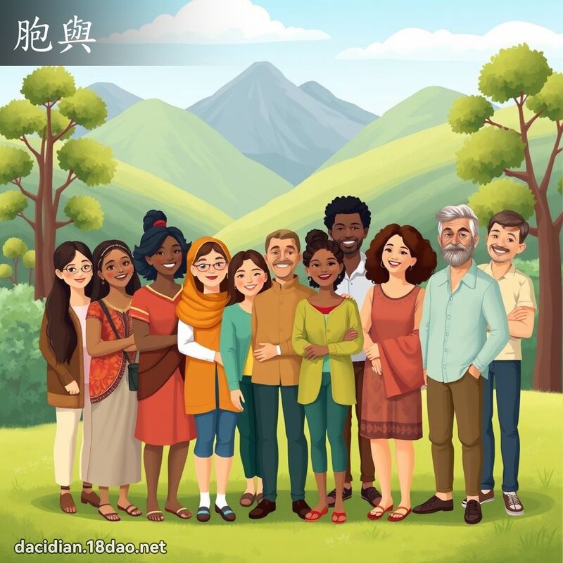 胞與 - 國語大辭典配圖