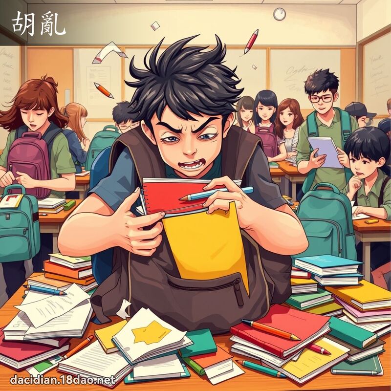 胡乱 - 国语大辞典配图