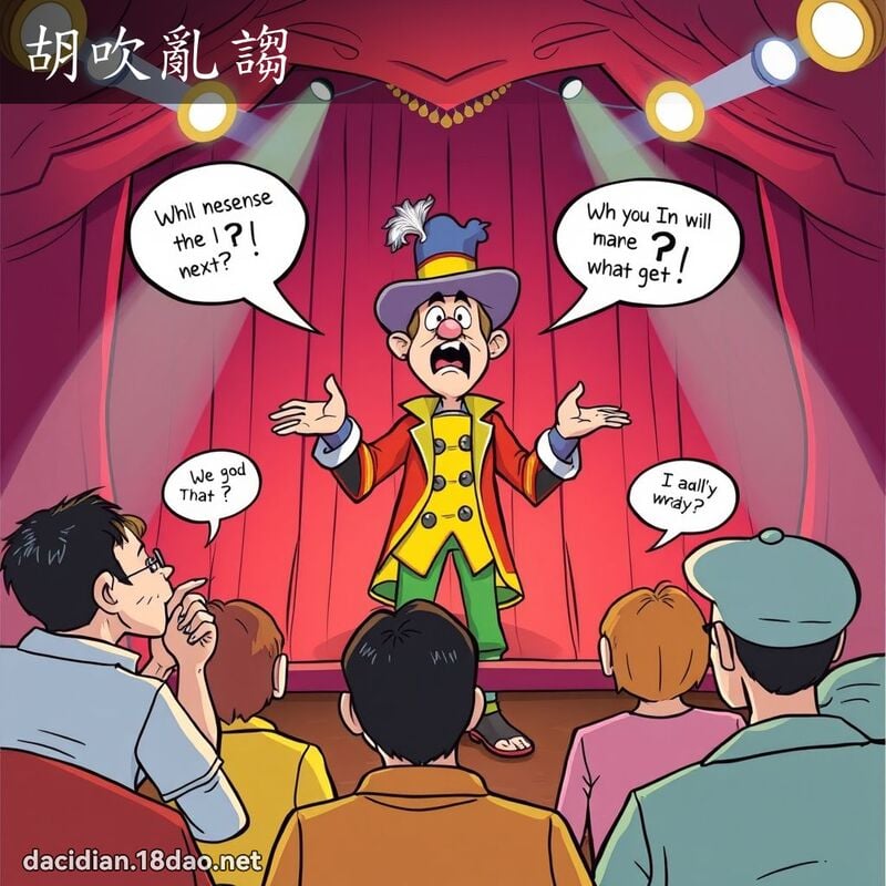 胡吹乱诌 - 国语大辞典配图