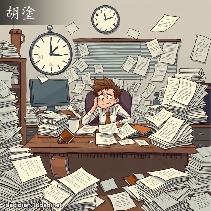 胡涂 - 国语大辞典配图