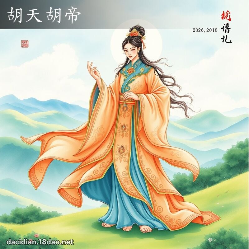 胡天胡帝 - 國語大辭典配圖
