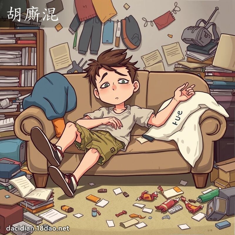 胡廝混 - 国语大辞典配图