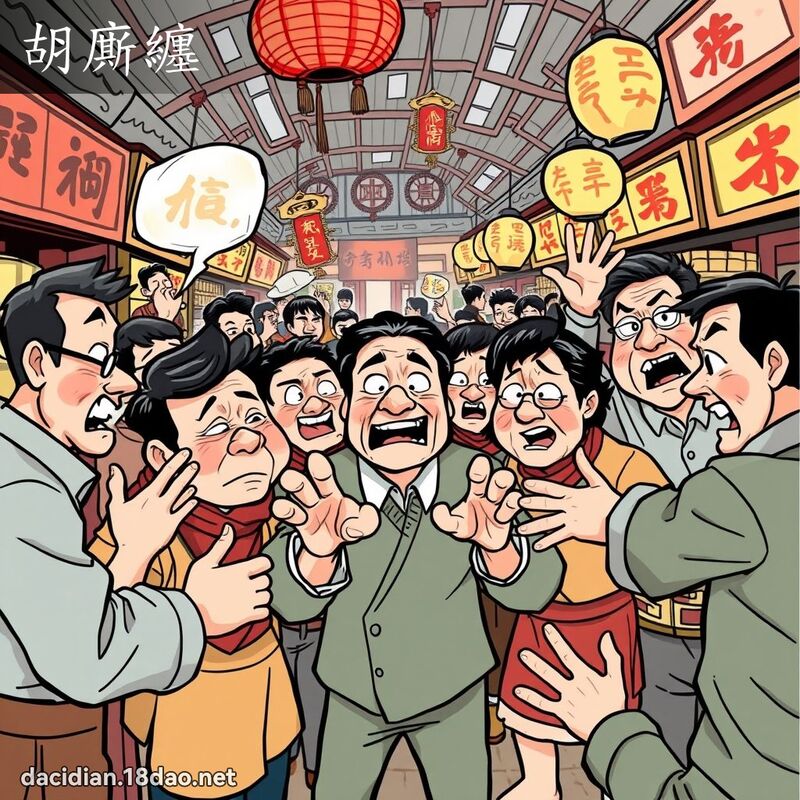 胡廝缠 - 国语大辞典配图