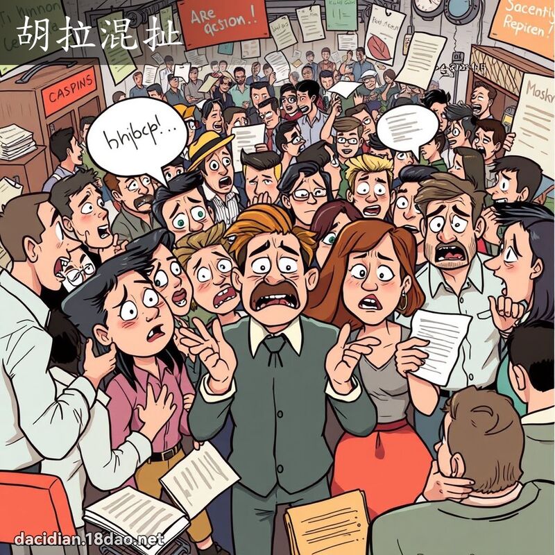 胡拉混扯 - 国语大辞典配图