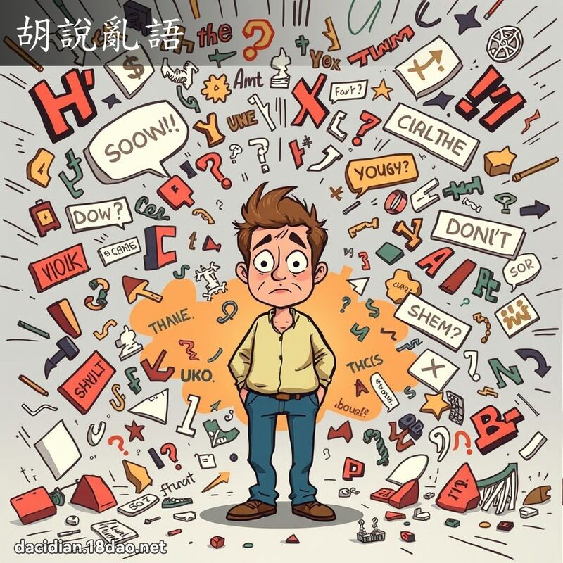 胡说乱语 - 国语大辞典配图