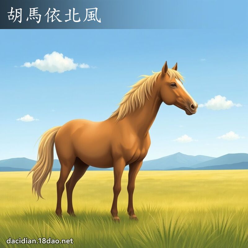胡馬依北風 - 國語大辭典配圖