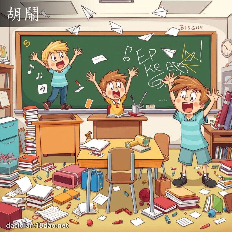 胡鬧 - 國語大辭典配圖