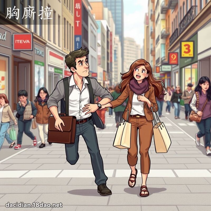 胸廝撞 - 國語大辭典配圖