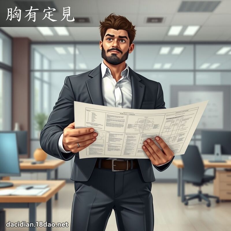 胸有定见 - 国语大辞典配图
