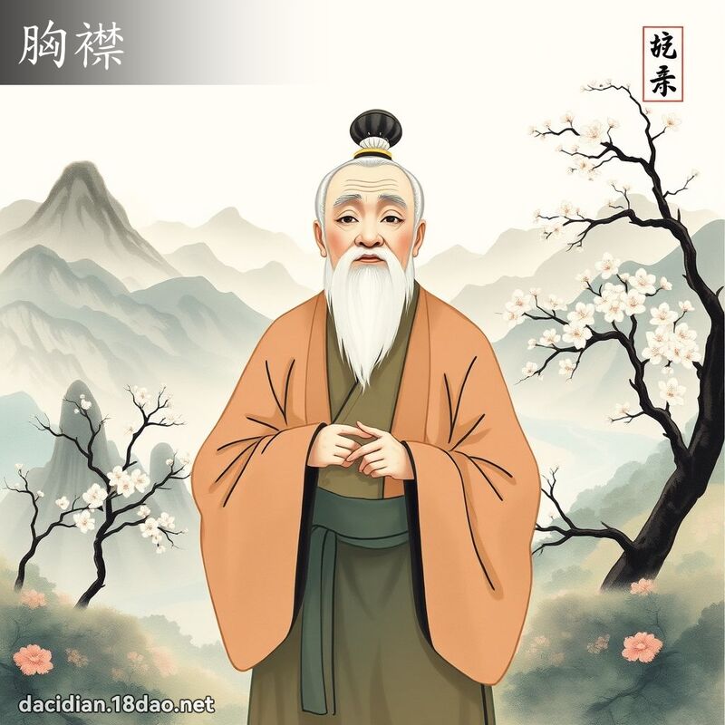 胸襟 - 國語大辭典配圖