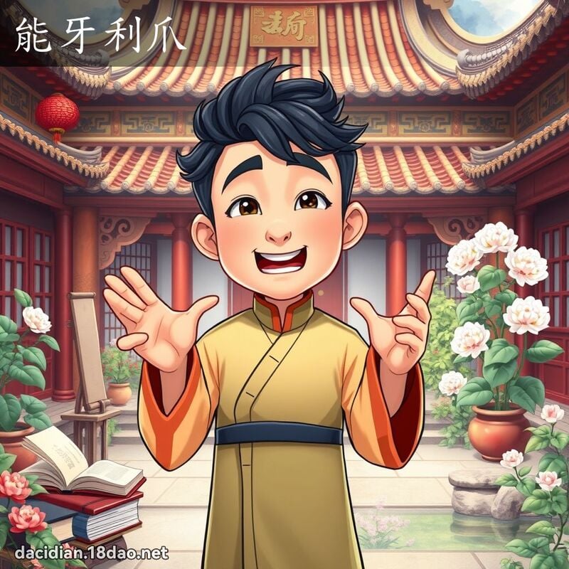 能牙利爪 - 國語大辭典配圖