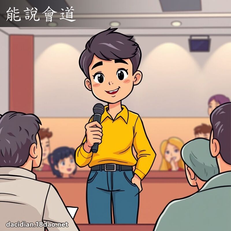 能說會道 - 國語大辭典配圖