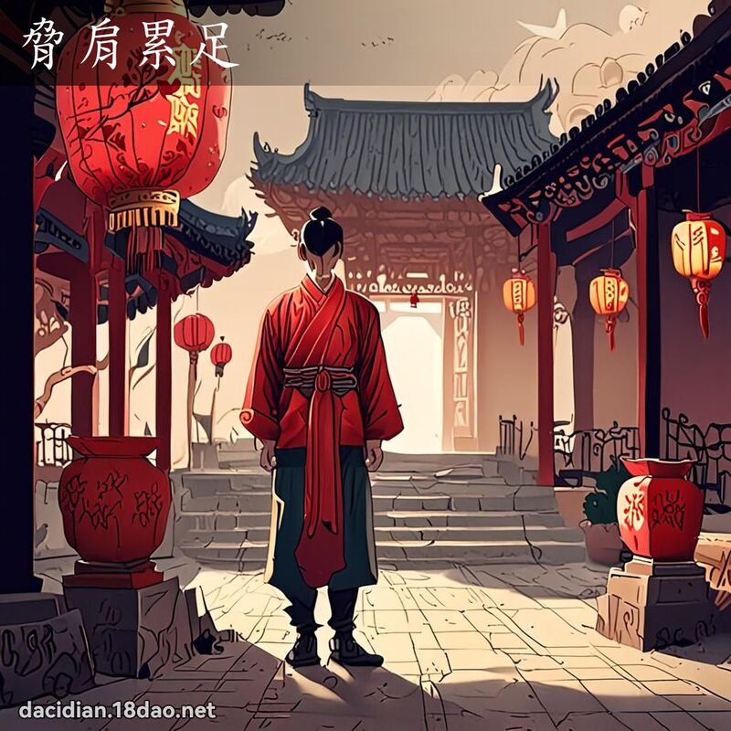 胁肩累足 - 国语大辞典配图