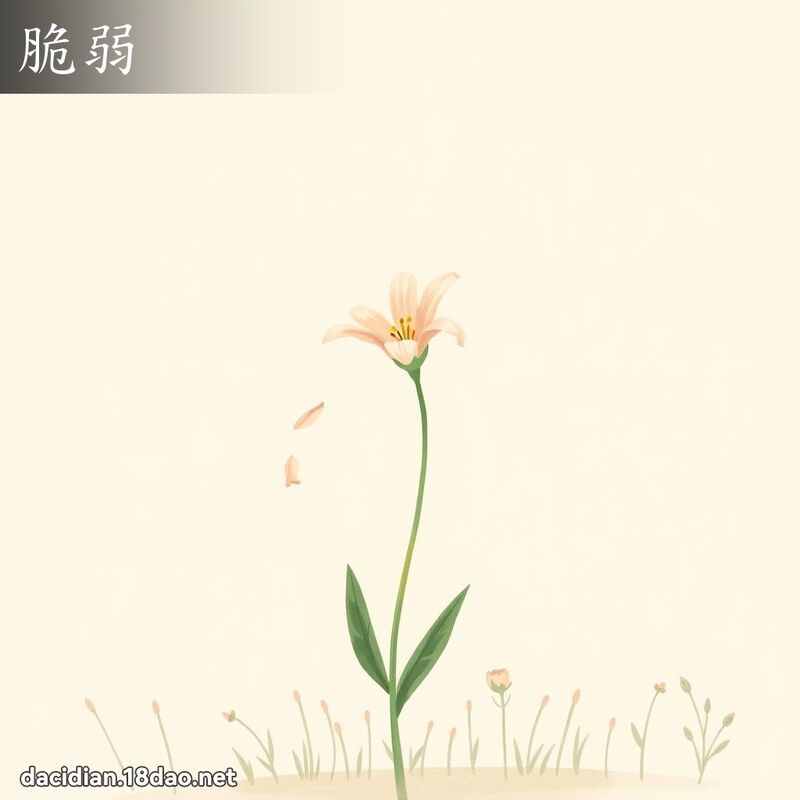脆弱 - 國語大辭典配圖