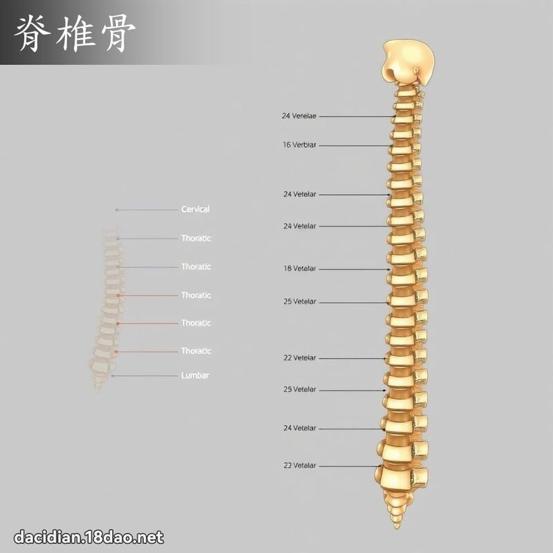 脊椎骨 - 國語大辭典配圖