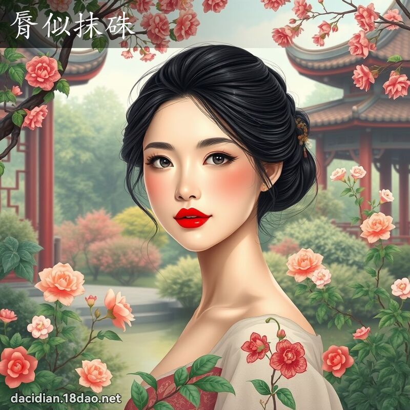脣似抹硃 - 国语大辞典配图