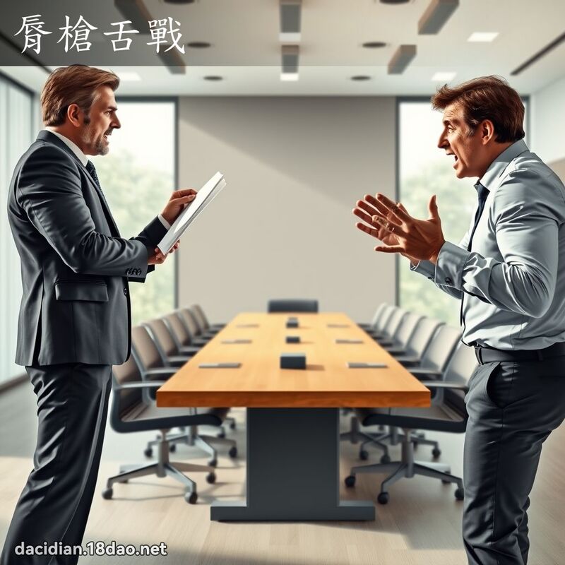 脣槍舌戰 - 國語大辭典配圖