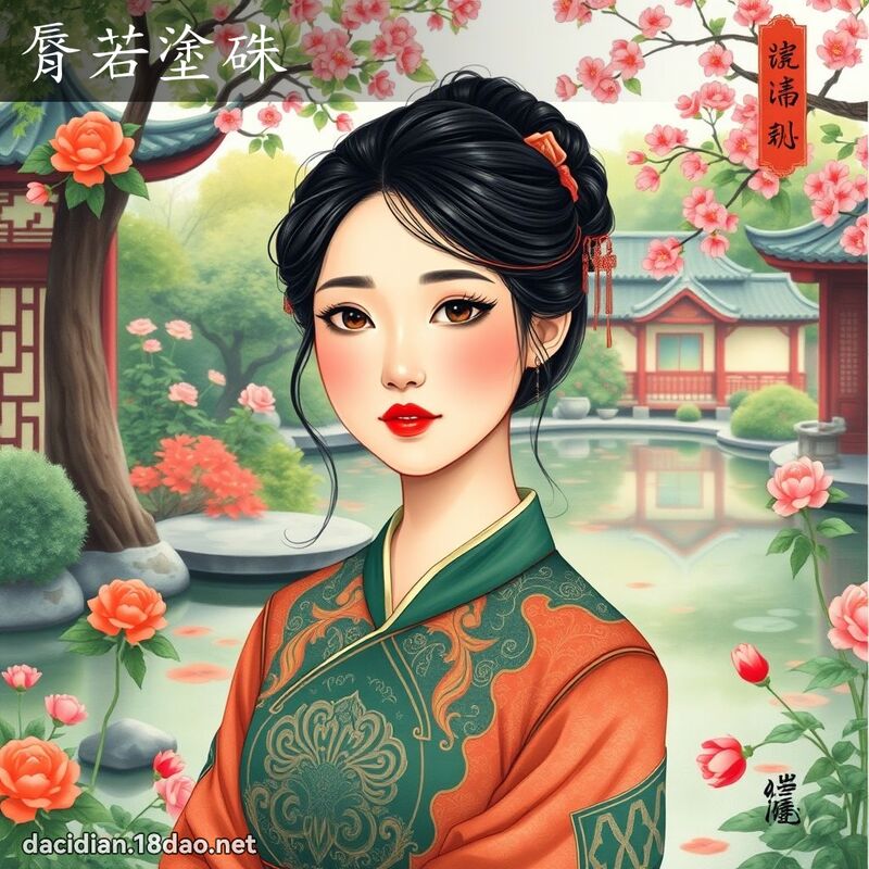 脣若涂硃 - 国语大辞典配图