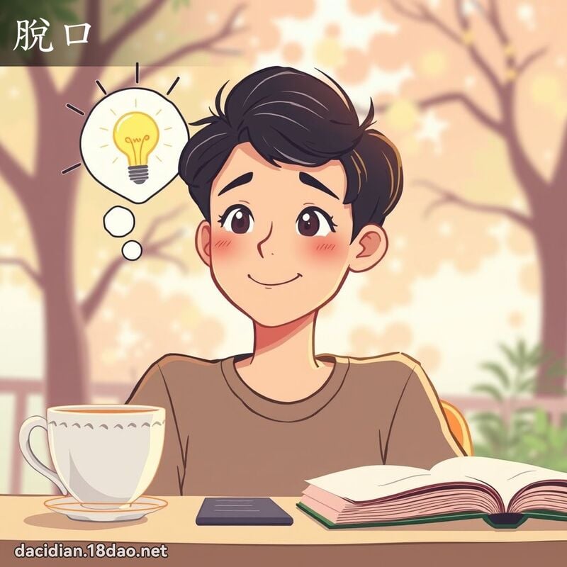 脫口 - 國語大辭典配圖