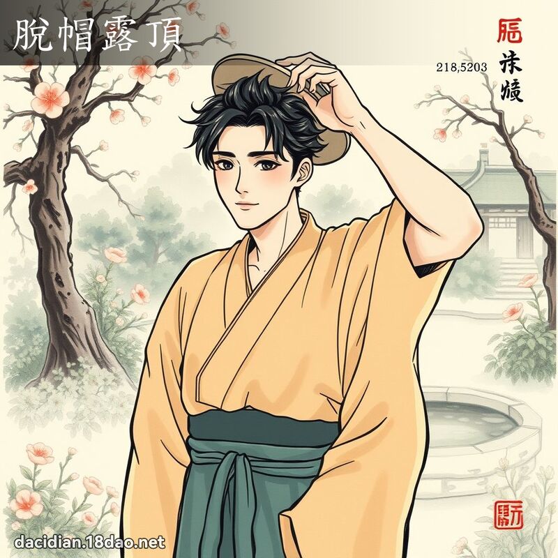脫帽露頂 - 國語大辭典配圖