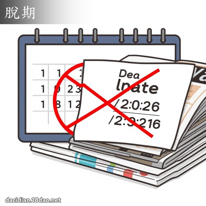 脱期 - 国语大辞典配图