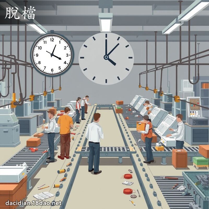 脫檔 - 國語大辭典配圖