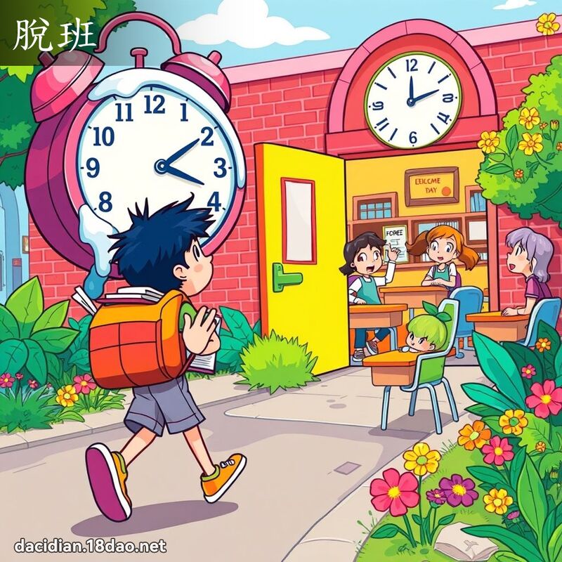 脫班 - 國語大辭典配圖