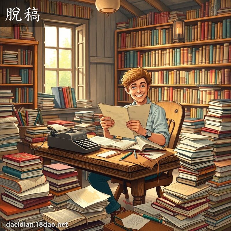 脫稿 - 國語大辭典配圖