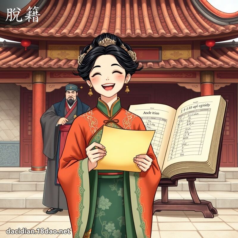 脫籍 - 國語大辭典配圖